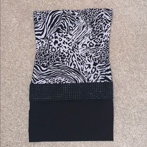 Zebra print mini dress